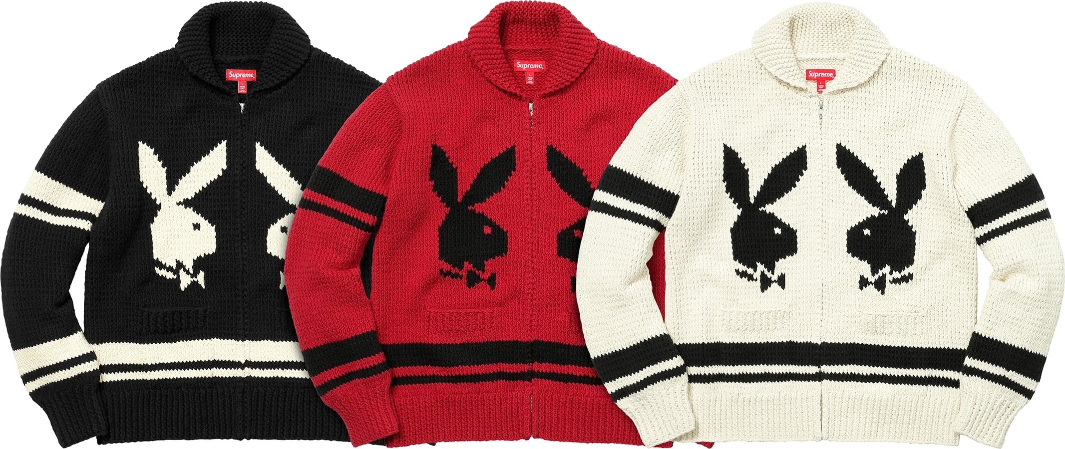 Supreme®/Playboy© Shawl Collar Full Zip Sweater